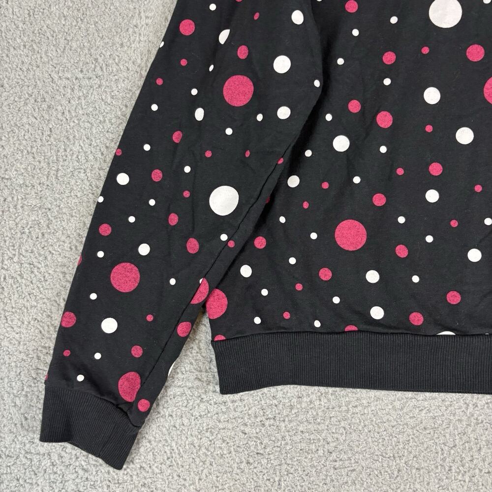 Disney Parks Minnie Mouse Sweatshirt XXL Polka Dot Bow Reversible Sequin Boxy - Picture 9 of 11
